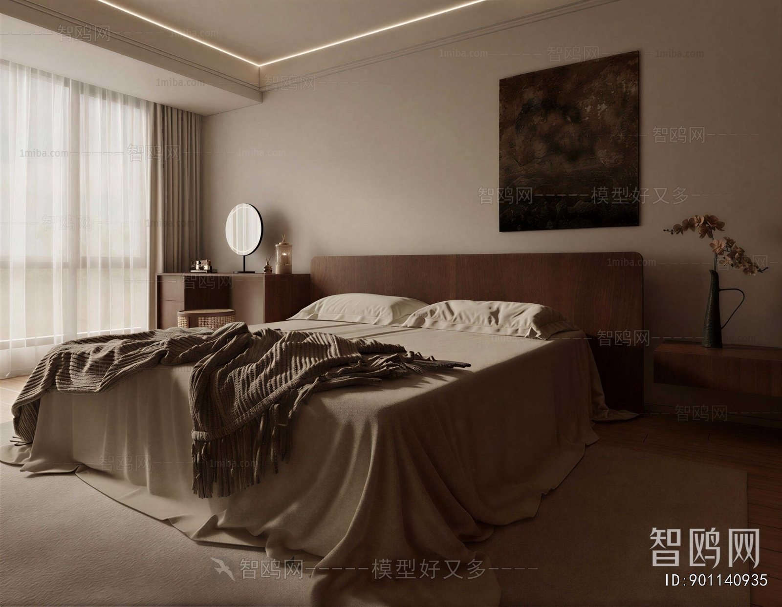 Wabi-sabi Style Bedroom