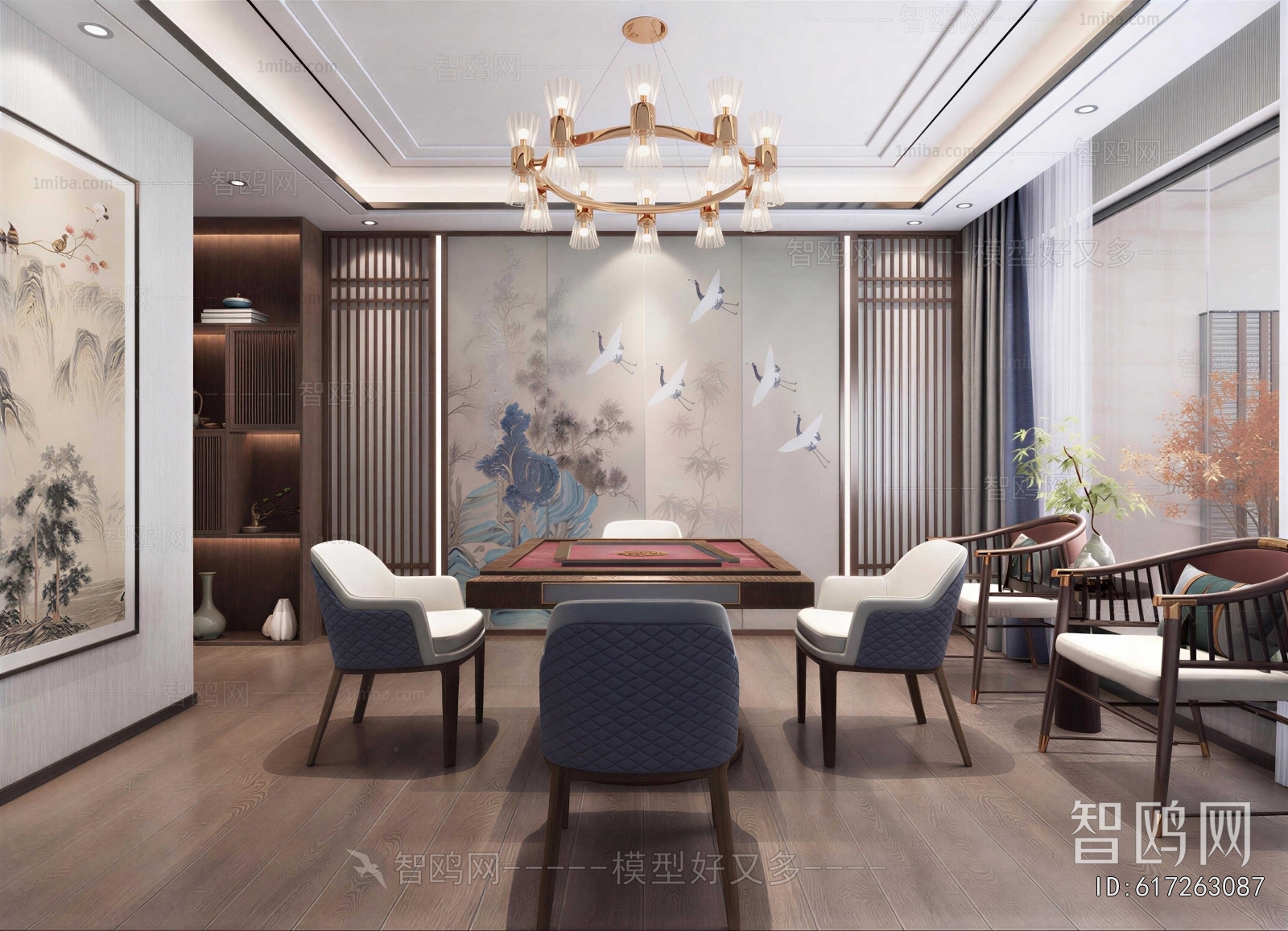 New Chinese Style Chess And Card Room