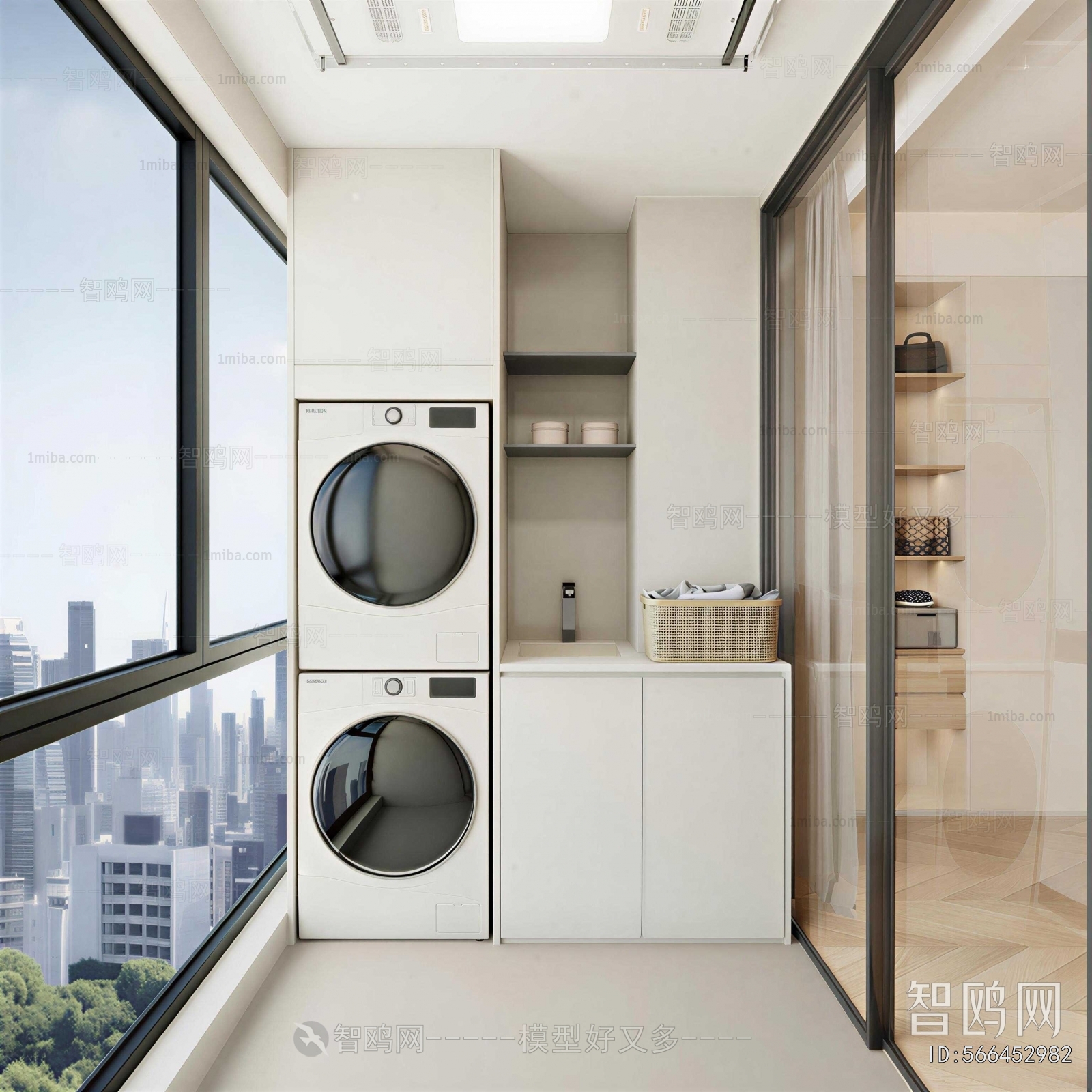 Modern Laundry Cabinet