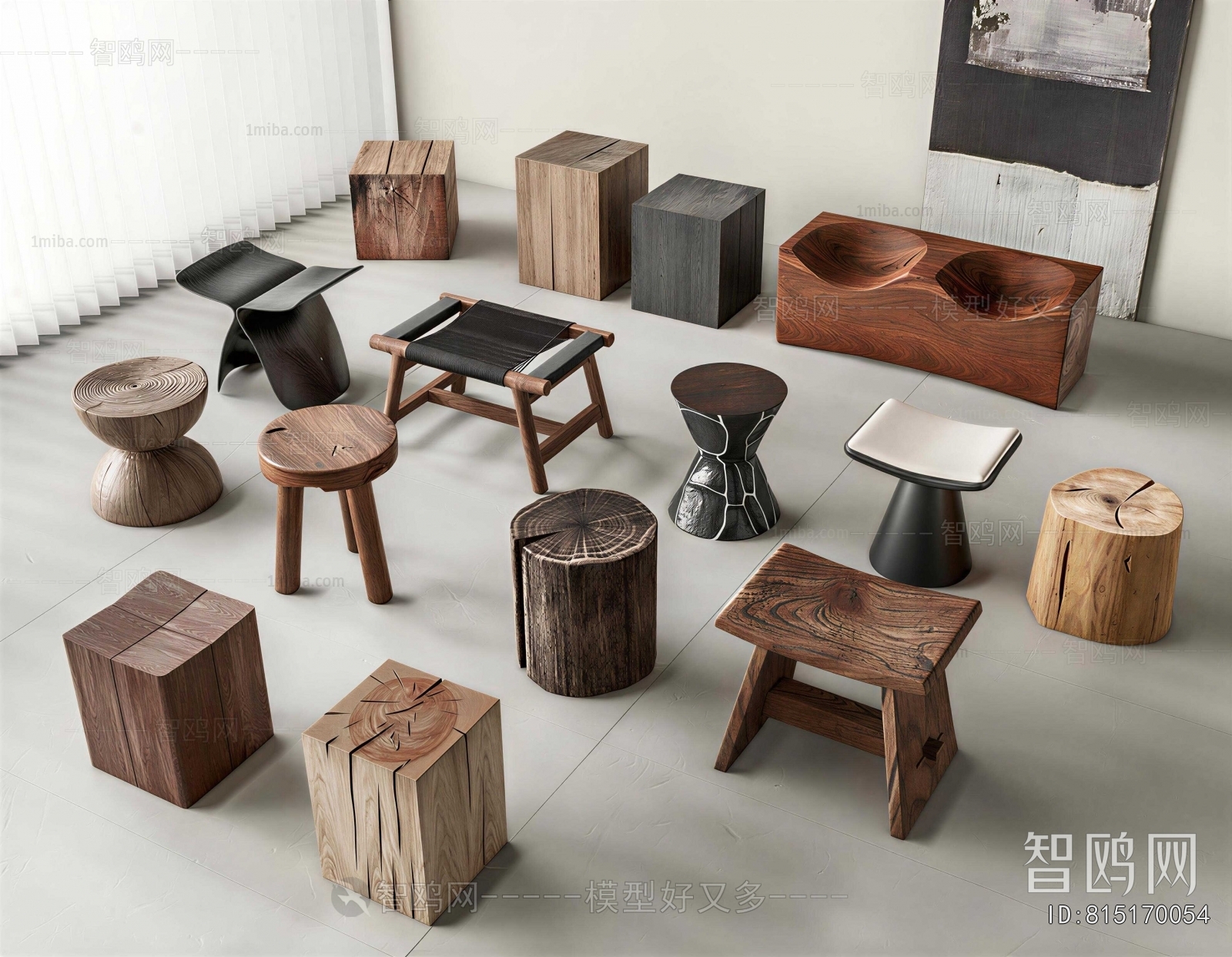 Wabi-sabi Style Stool