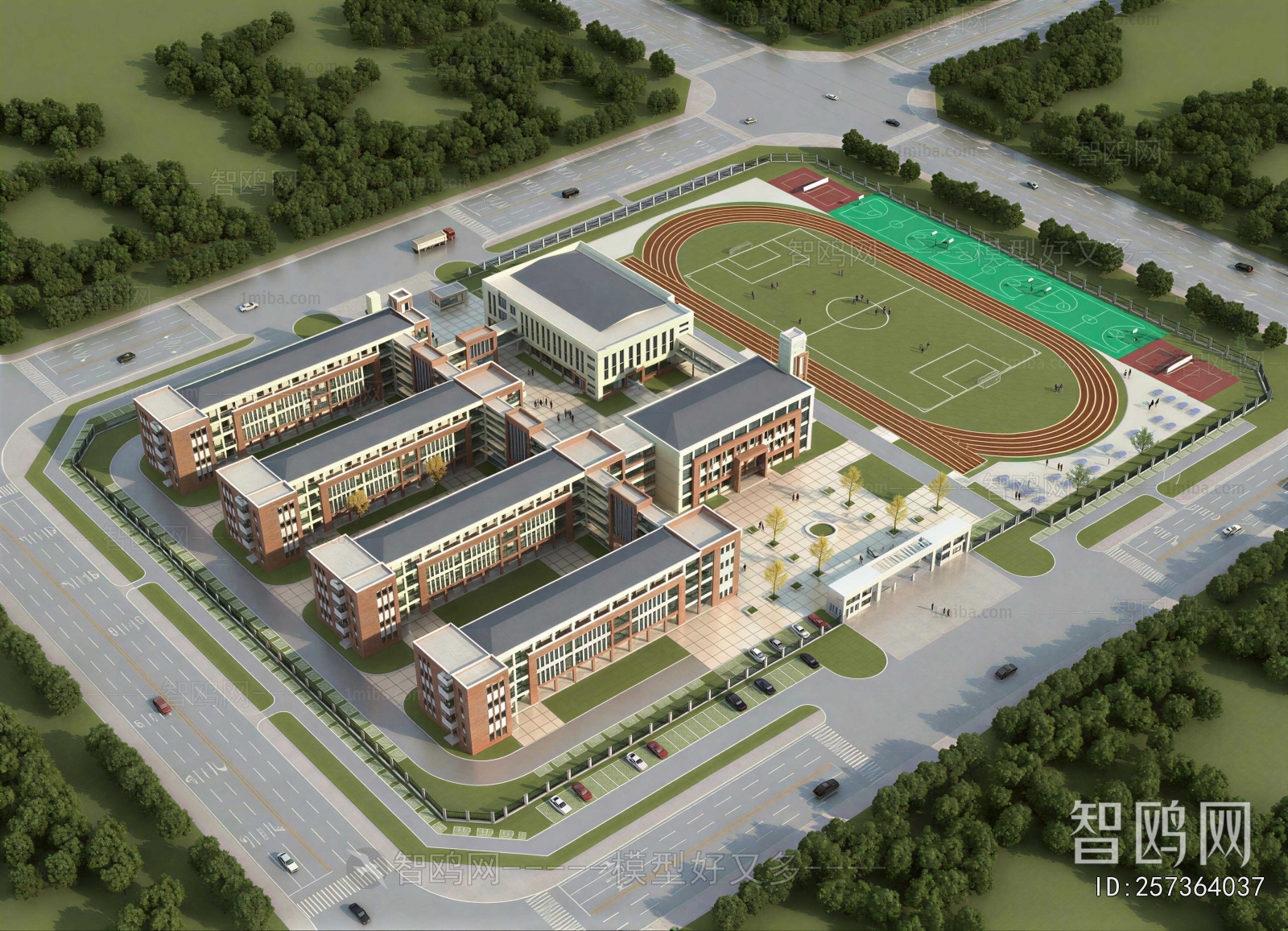 Modern Architectural Bird's-eye View Planning