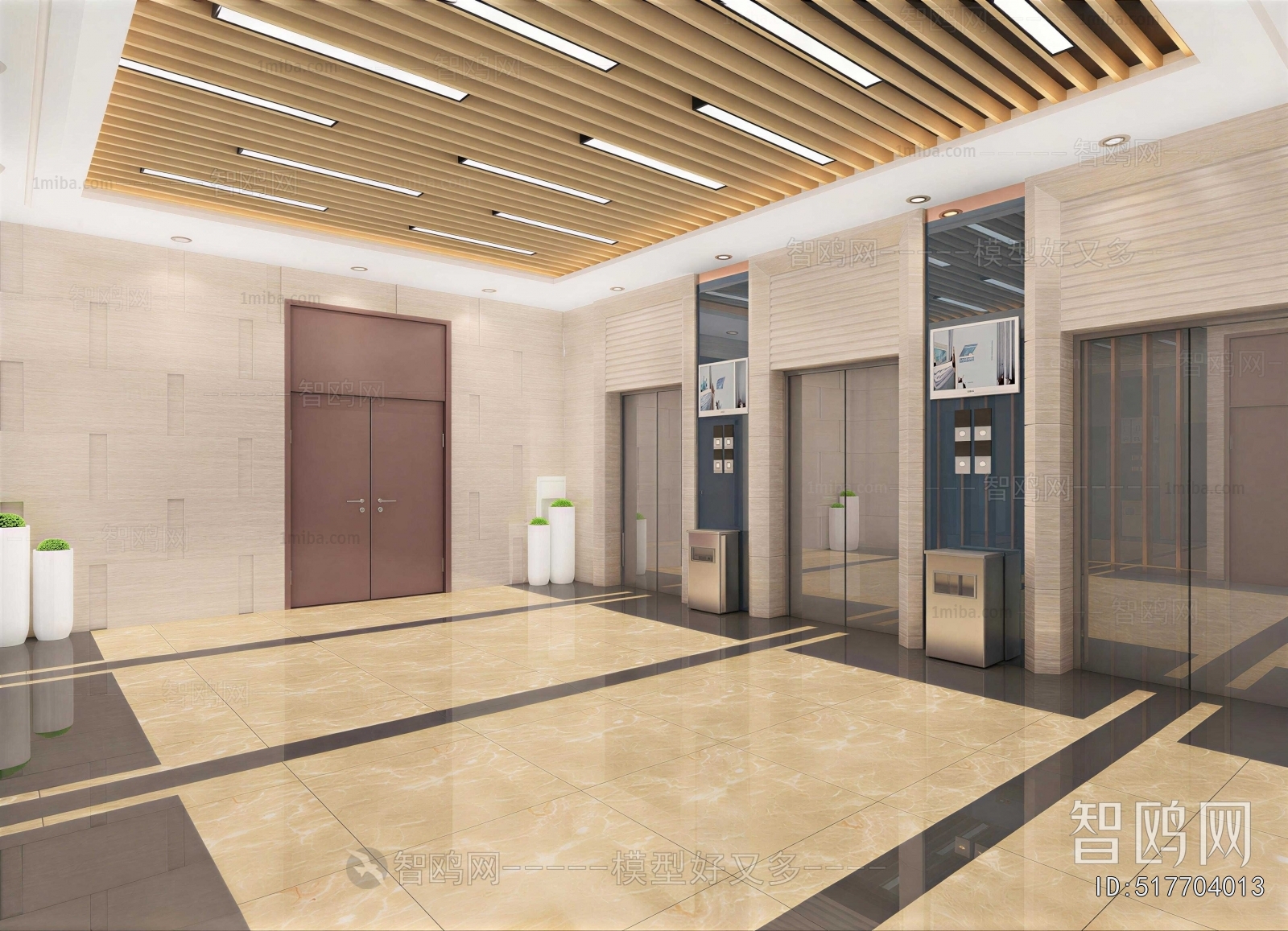 Modern Office Elevator Hall