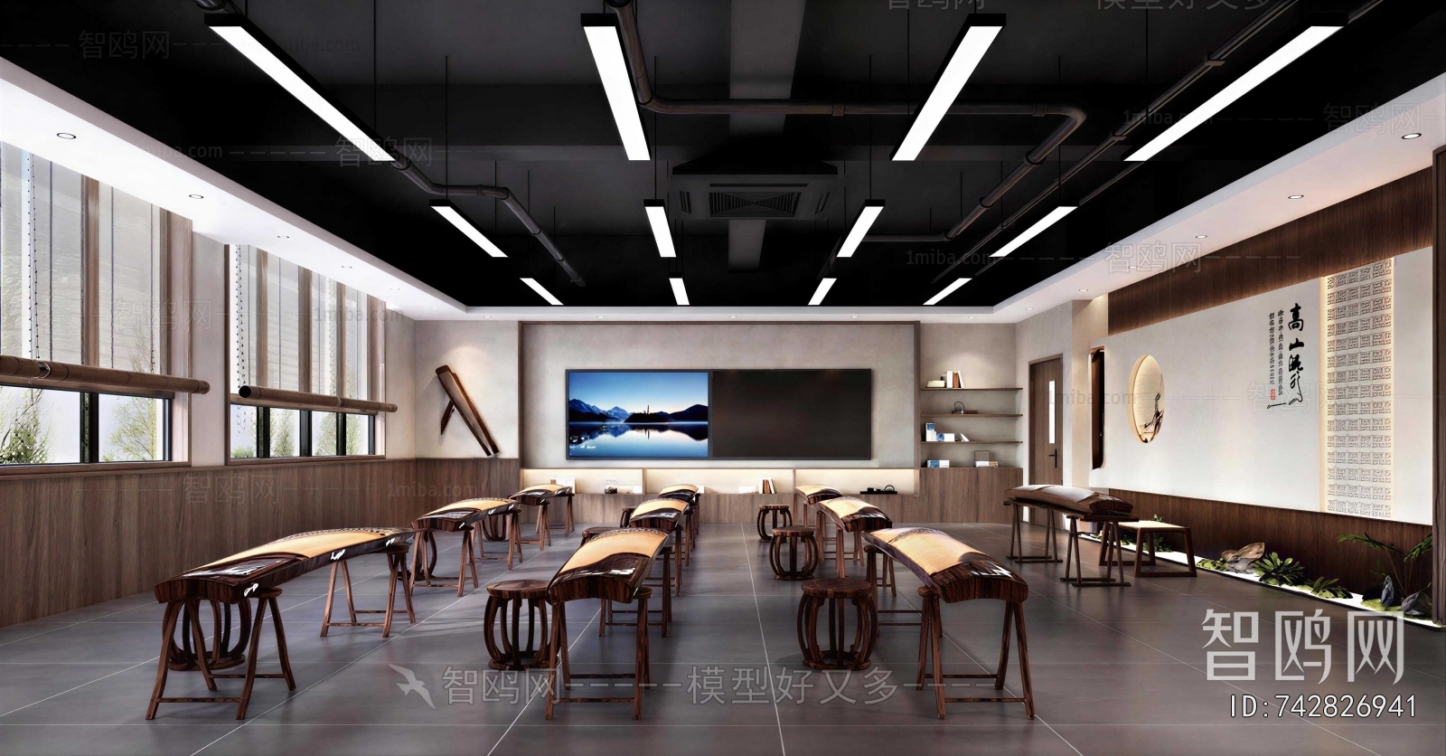 New Chinese Style Music Room