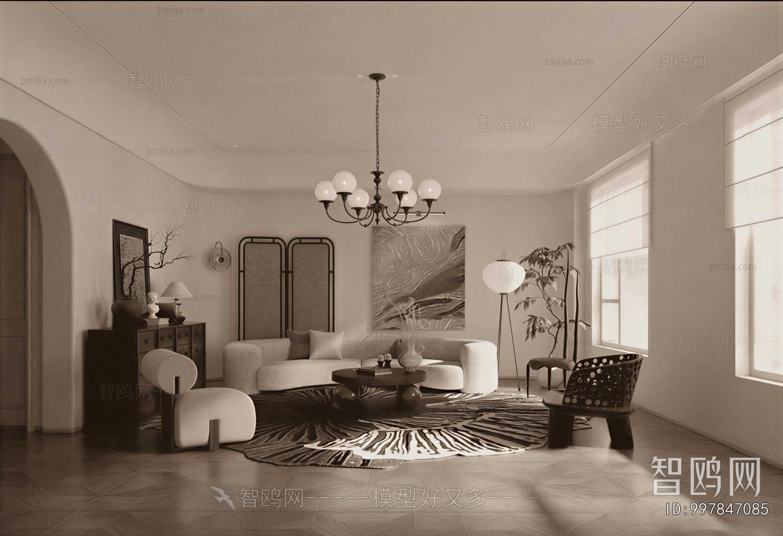 Wabi-sabi Style A Living Room