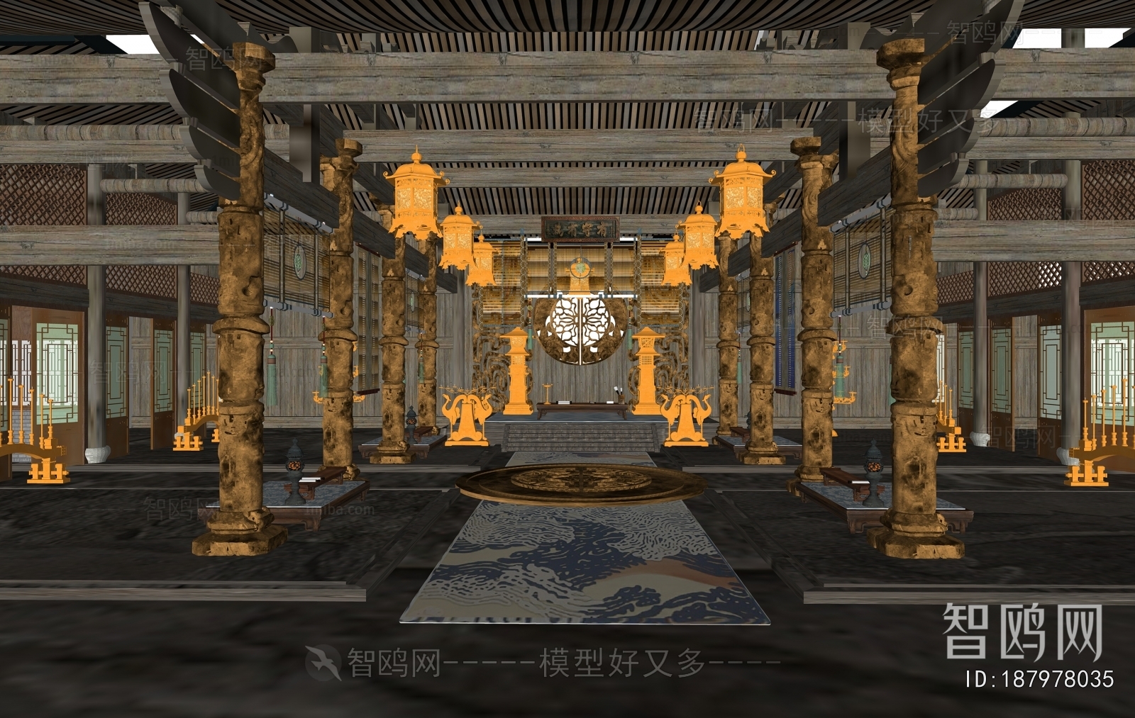 Chinese Style Ancient Architectural Buildings