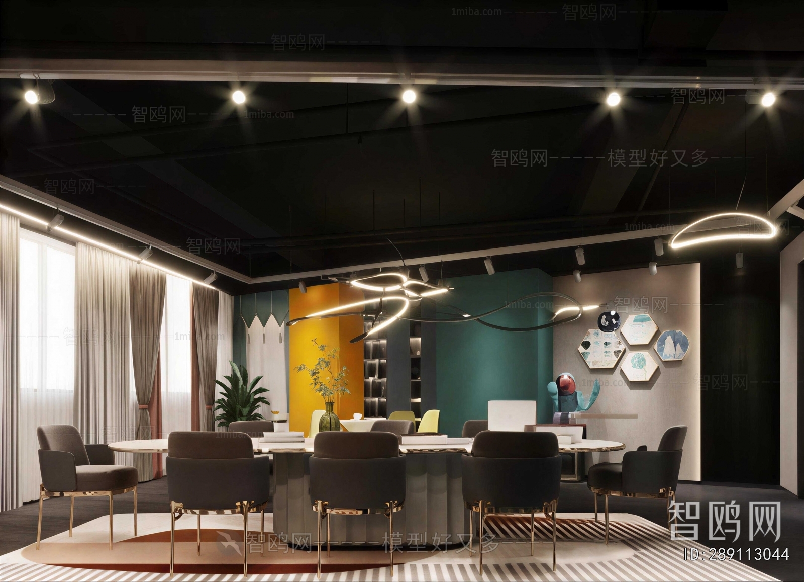 Modern Office Negotiation Area