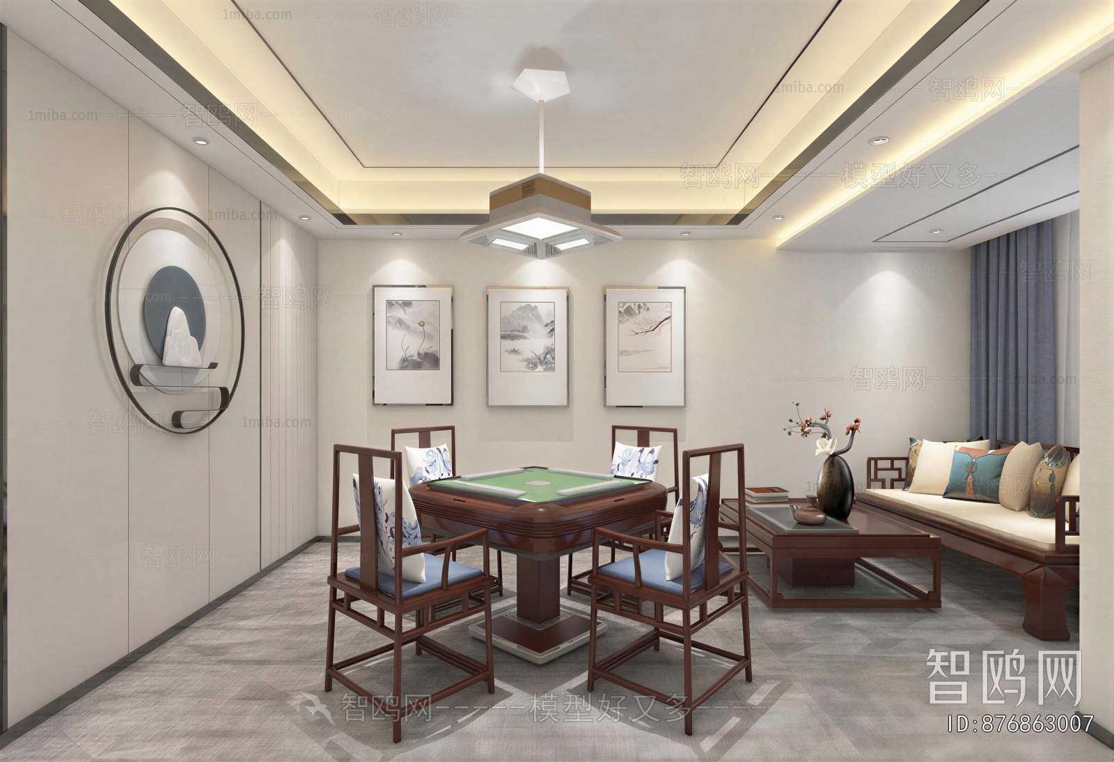 New Chinese Style Chess And Card Room