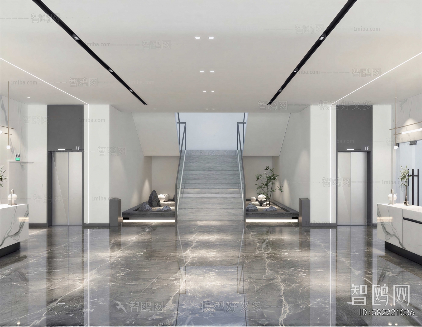 Modern Office Reception Desk