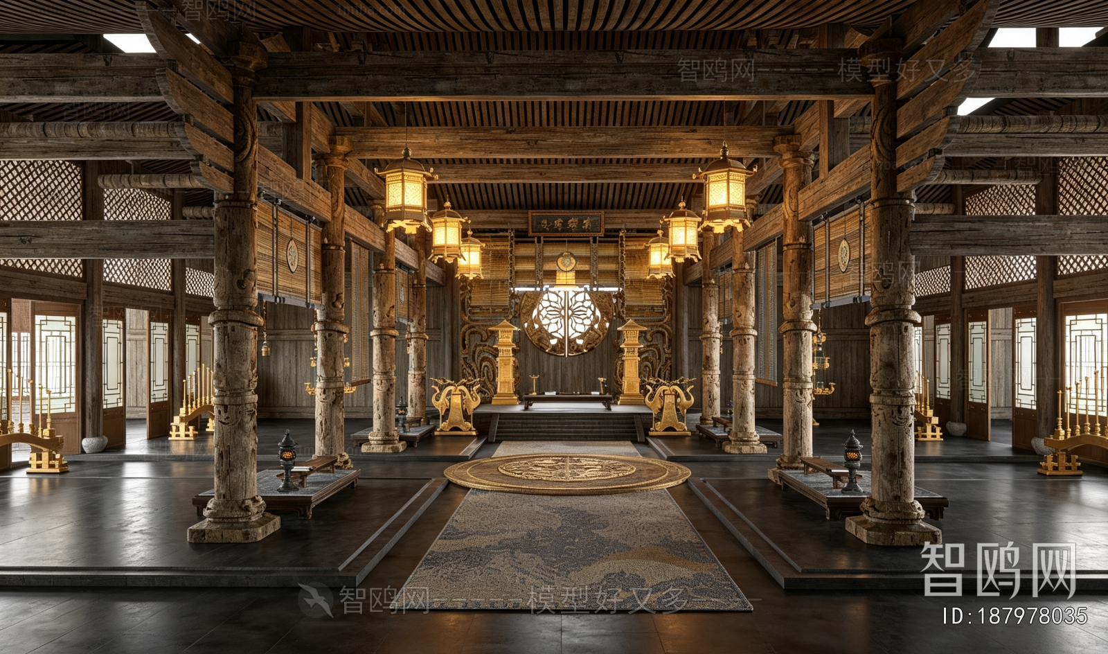 Chinese Style Ancient Architectural Buildings