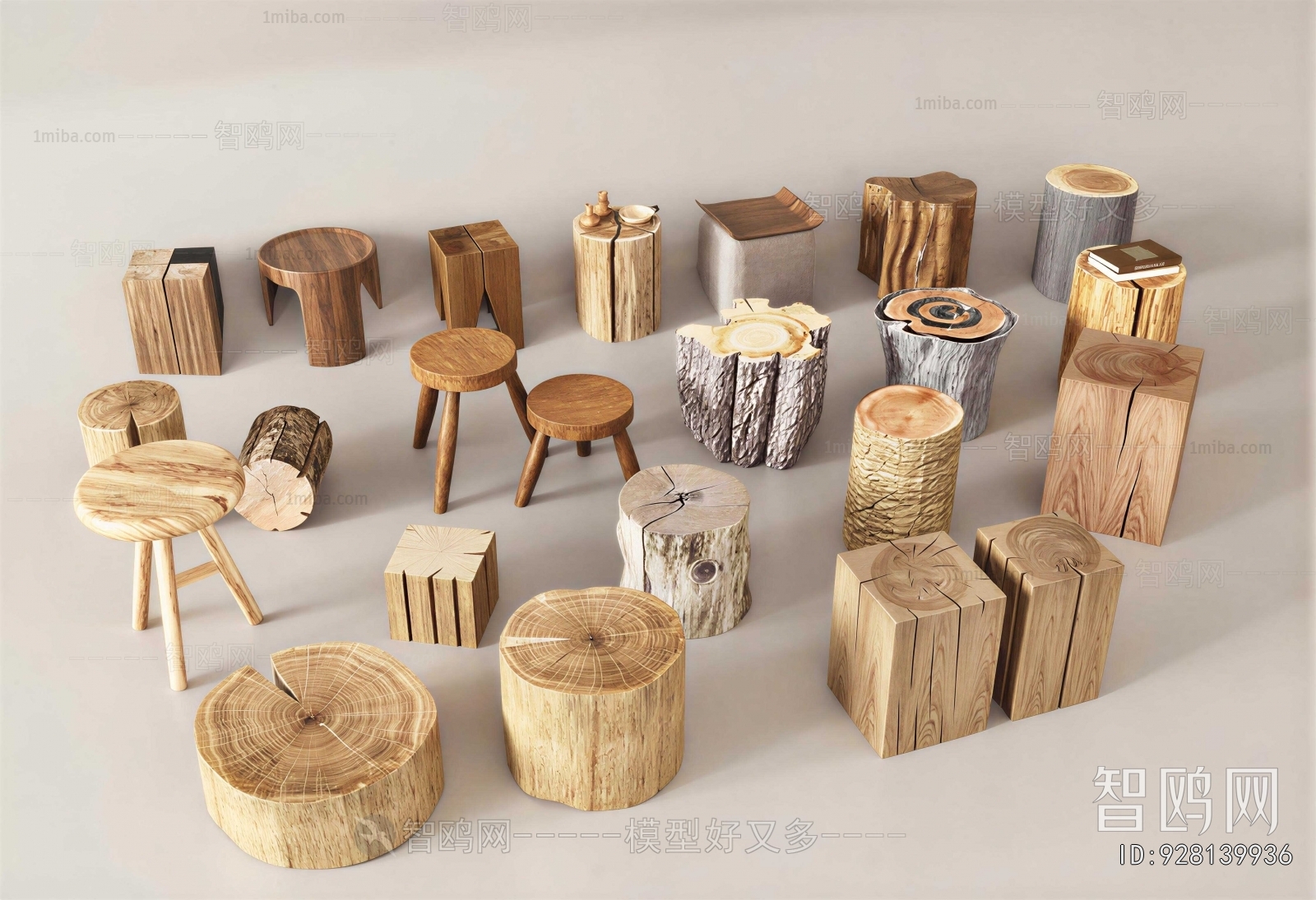 Wabi-sabi Style Stool