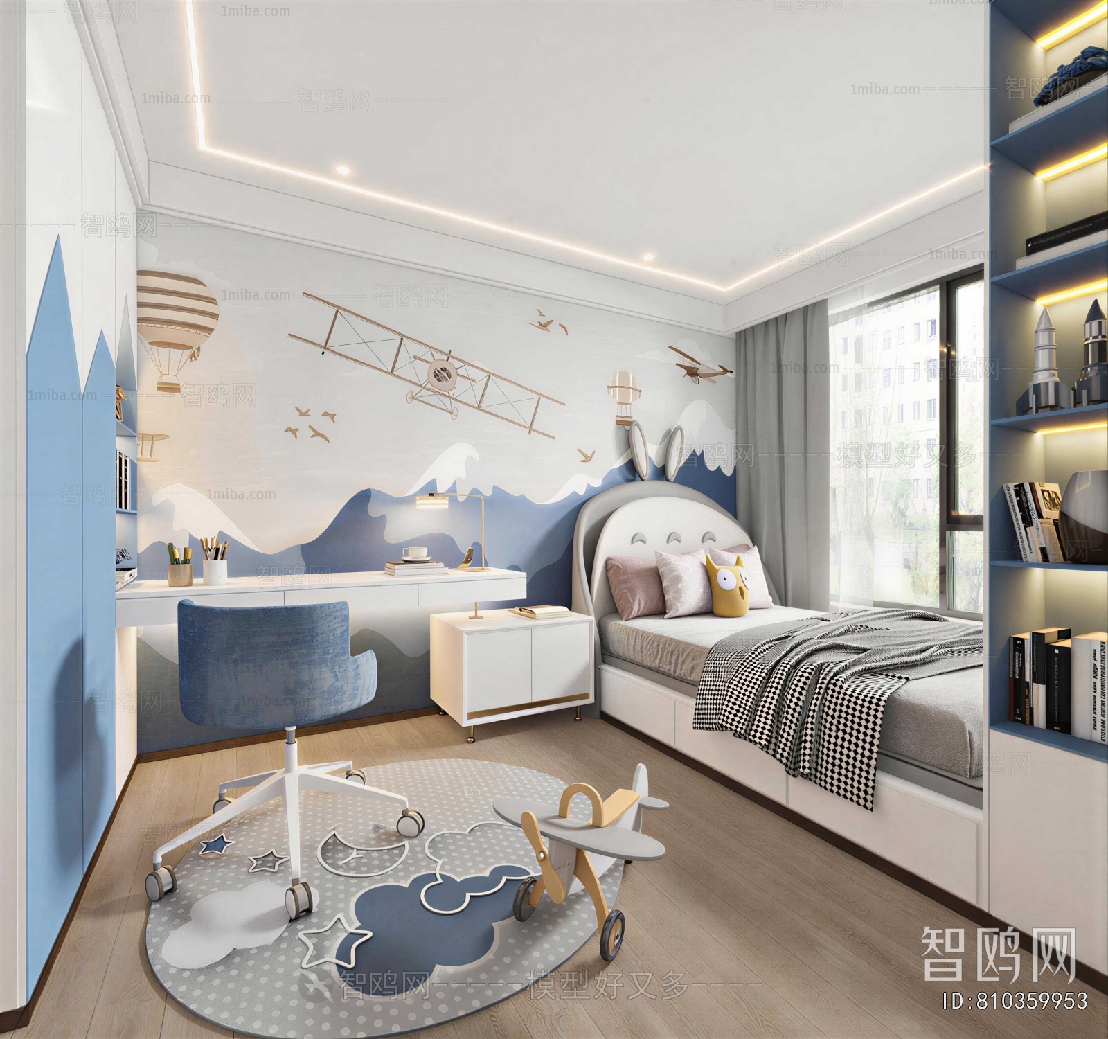 Modern Boy's Room And Son's Room