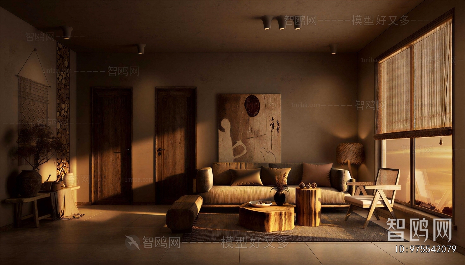 Wabi-sabi Style A Living Room