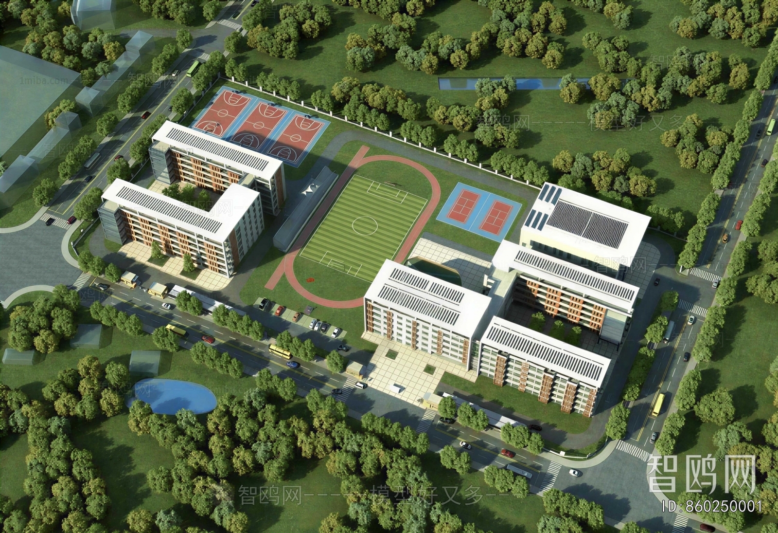 Modern Architectural Bird's-eye View Planning