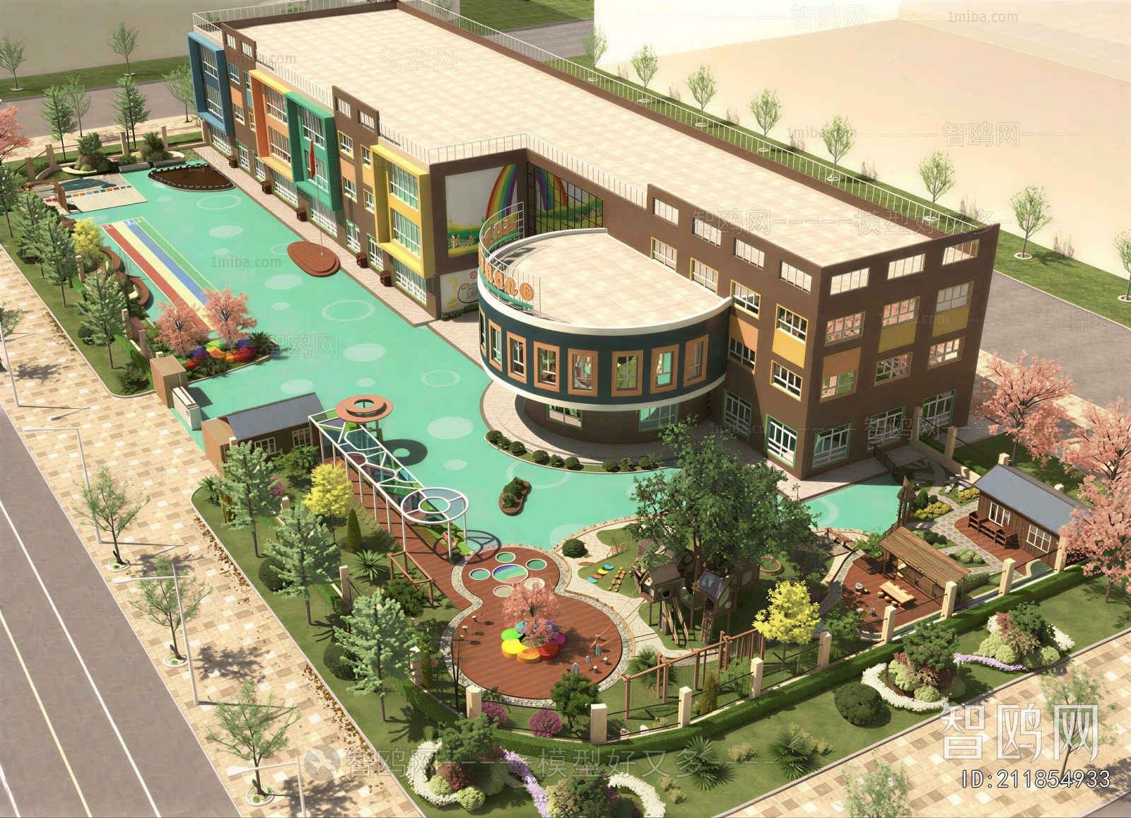 Modern Architectural Bird's-eye View Planning