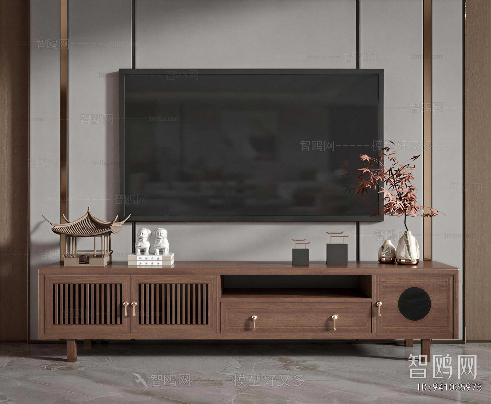 New Chinese Style TV Cabinet