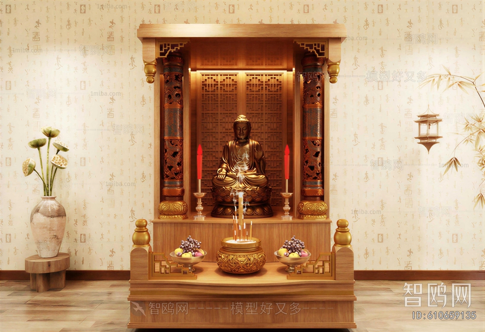 New Chinese Style Buddhist Niche