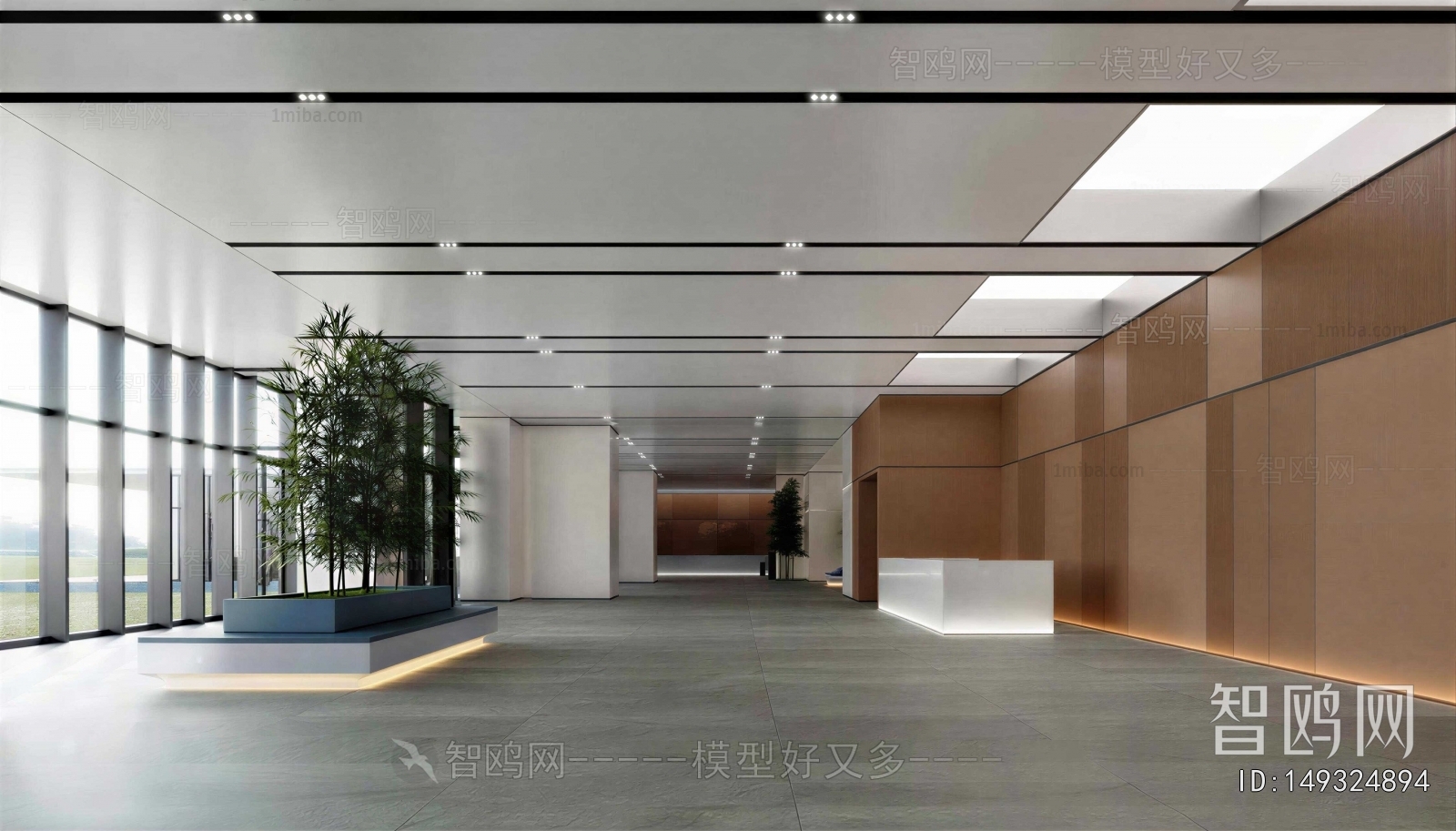 Modern Office Reception Desk