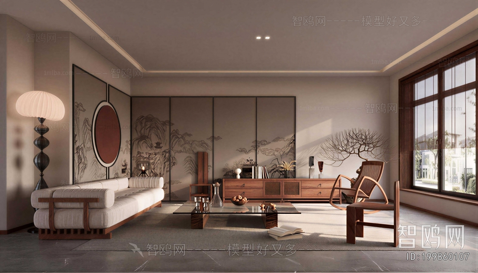 New Chinese Style A Living Room