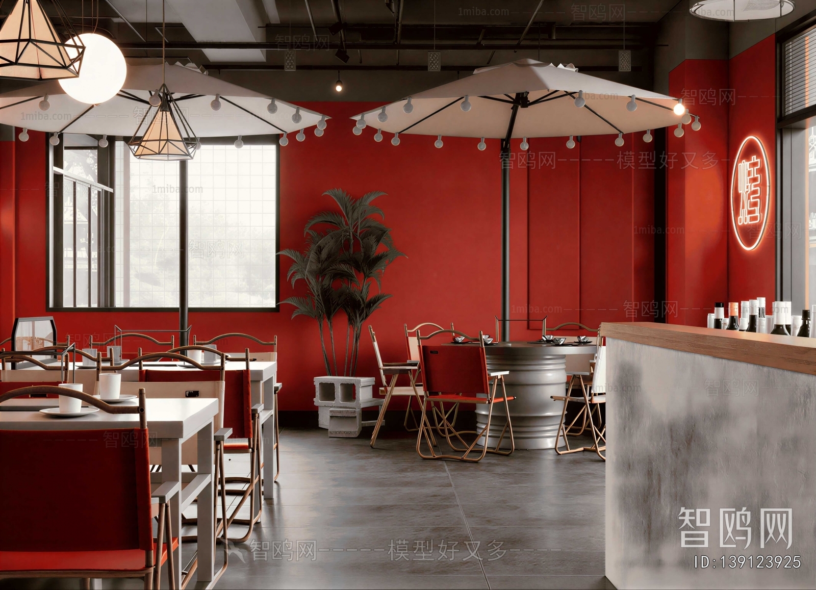 Industrial Style Barbecue Restaurant