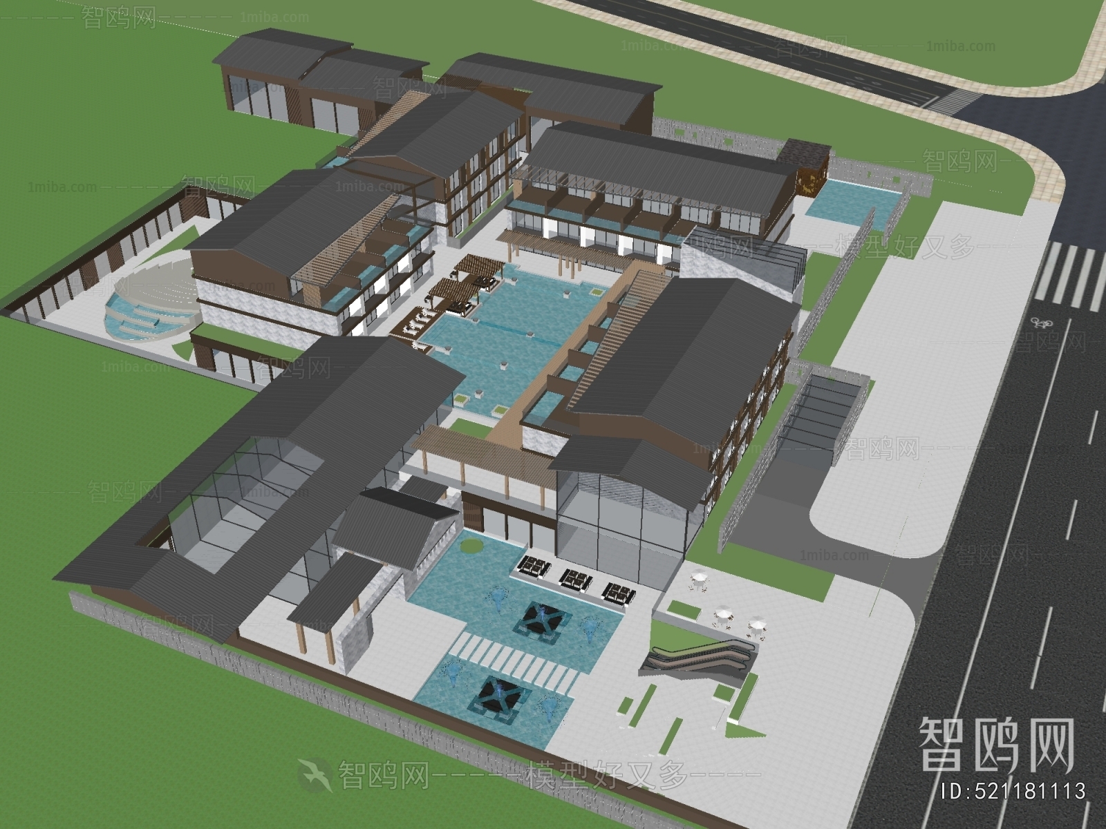 New Chinese Style Courtyard/landscape