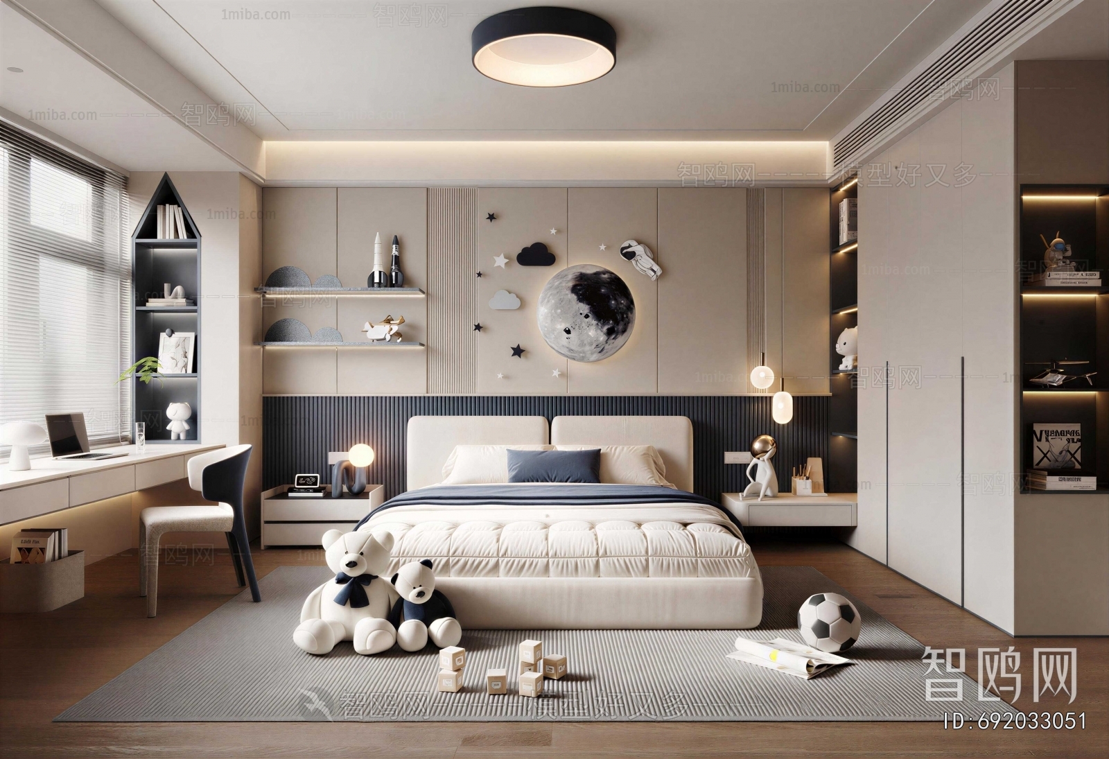 Modern Boy's Room And Son's Room