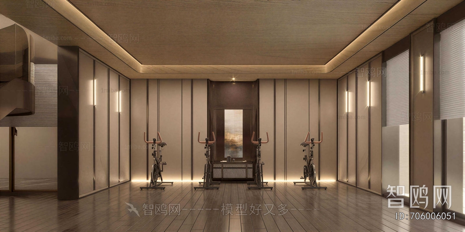 New Chinese Style Home Fitness Room