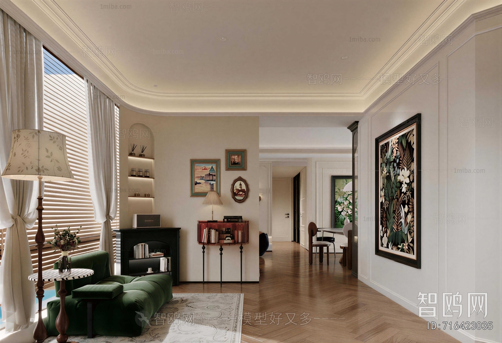 French Style Hallway