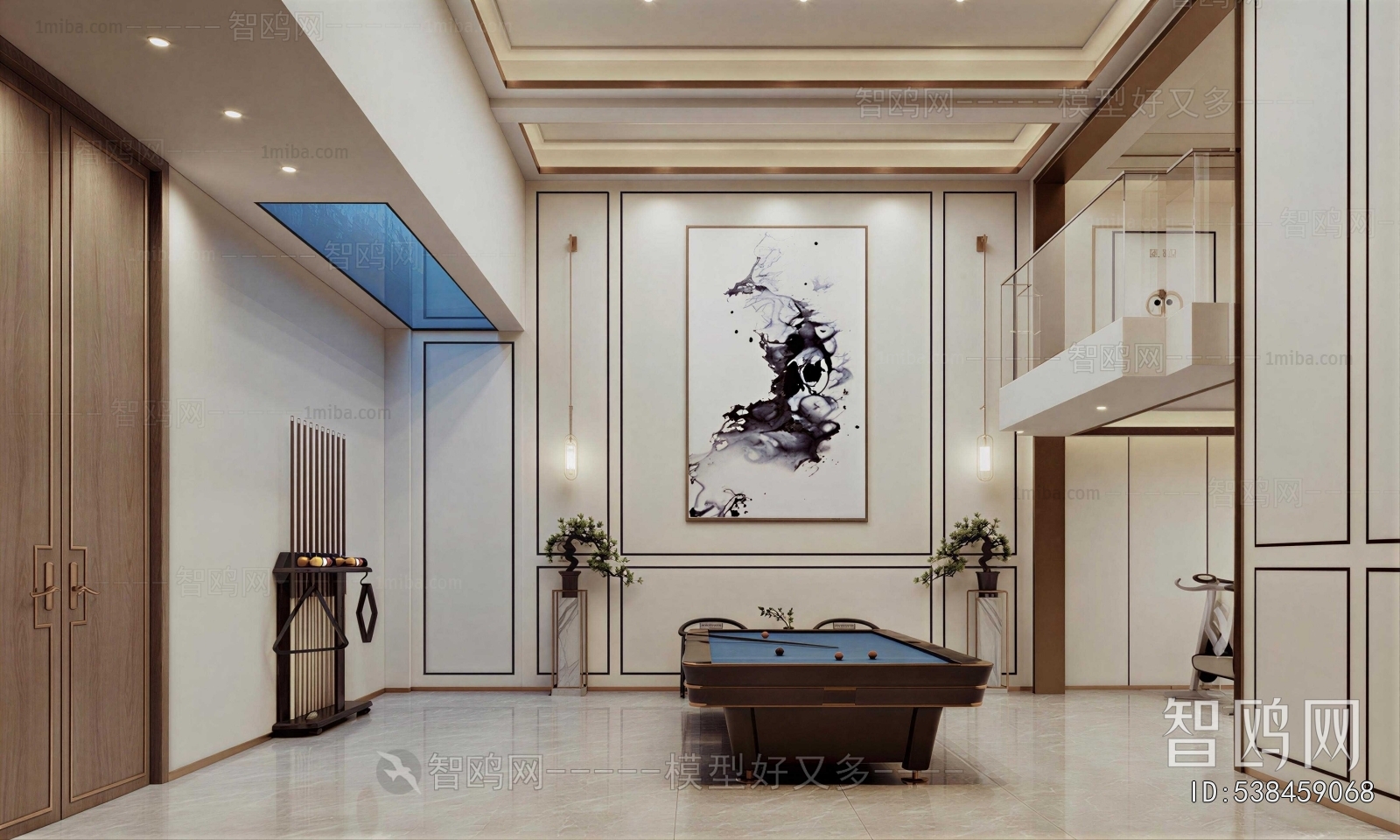 Modern Billiards Room