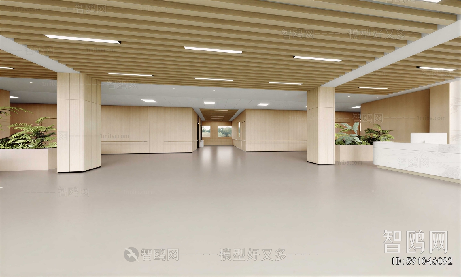 Modern Office Reception Desk