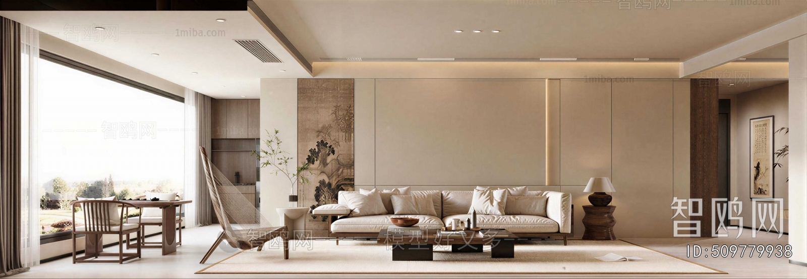 New Chinese Style A Living Room