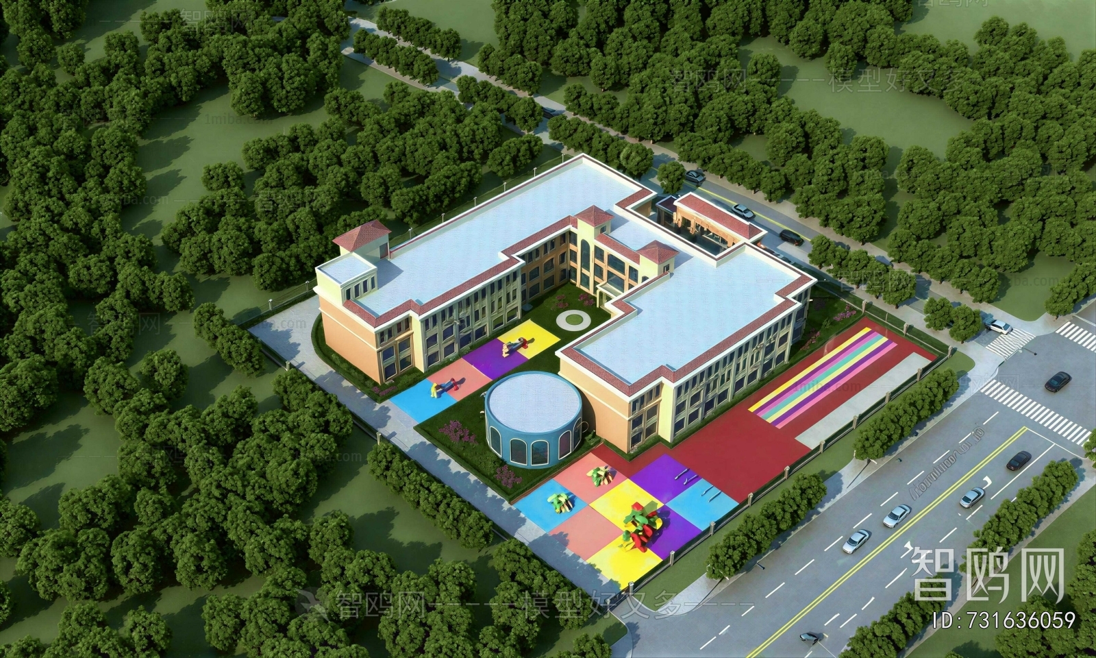 Modern Architectural Bird's-eye View Planning