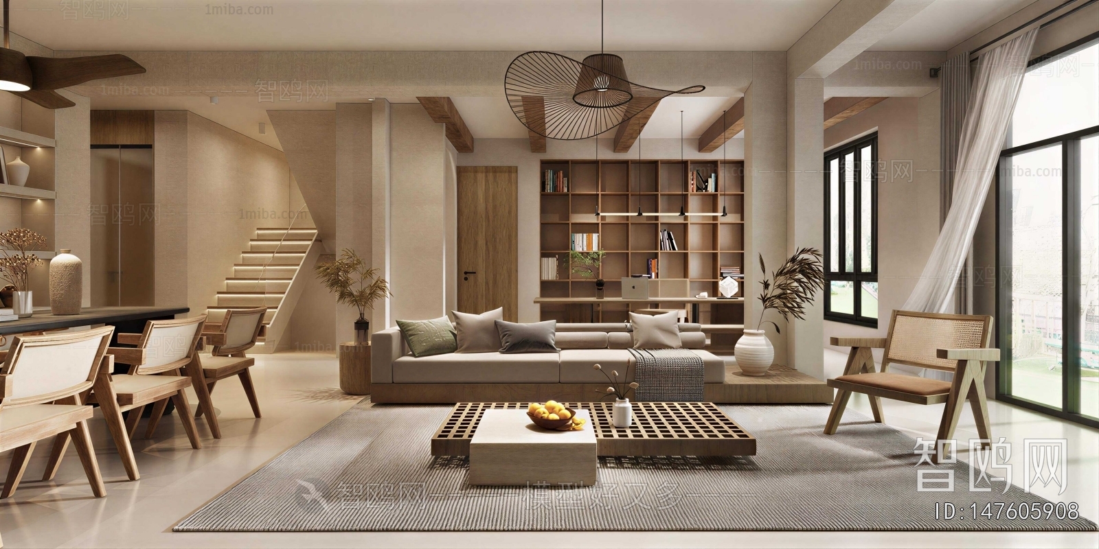Wabi-sabi Style A Living Room