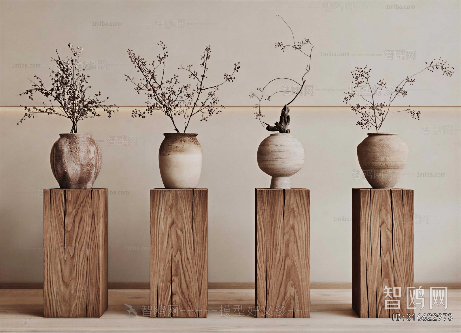 Wabi-sabi Style Dried Branch