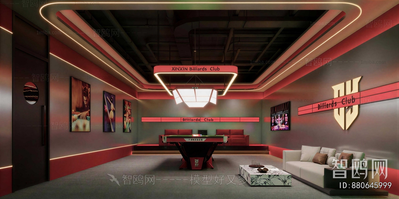 Modern Billiard Room
