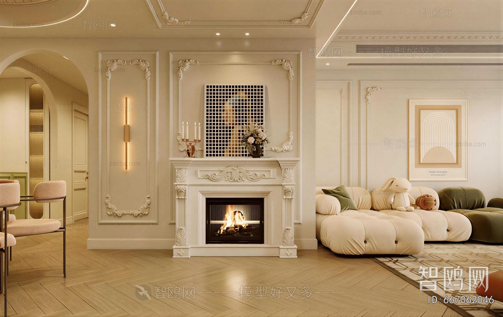 French Style Fireplace