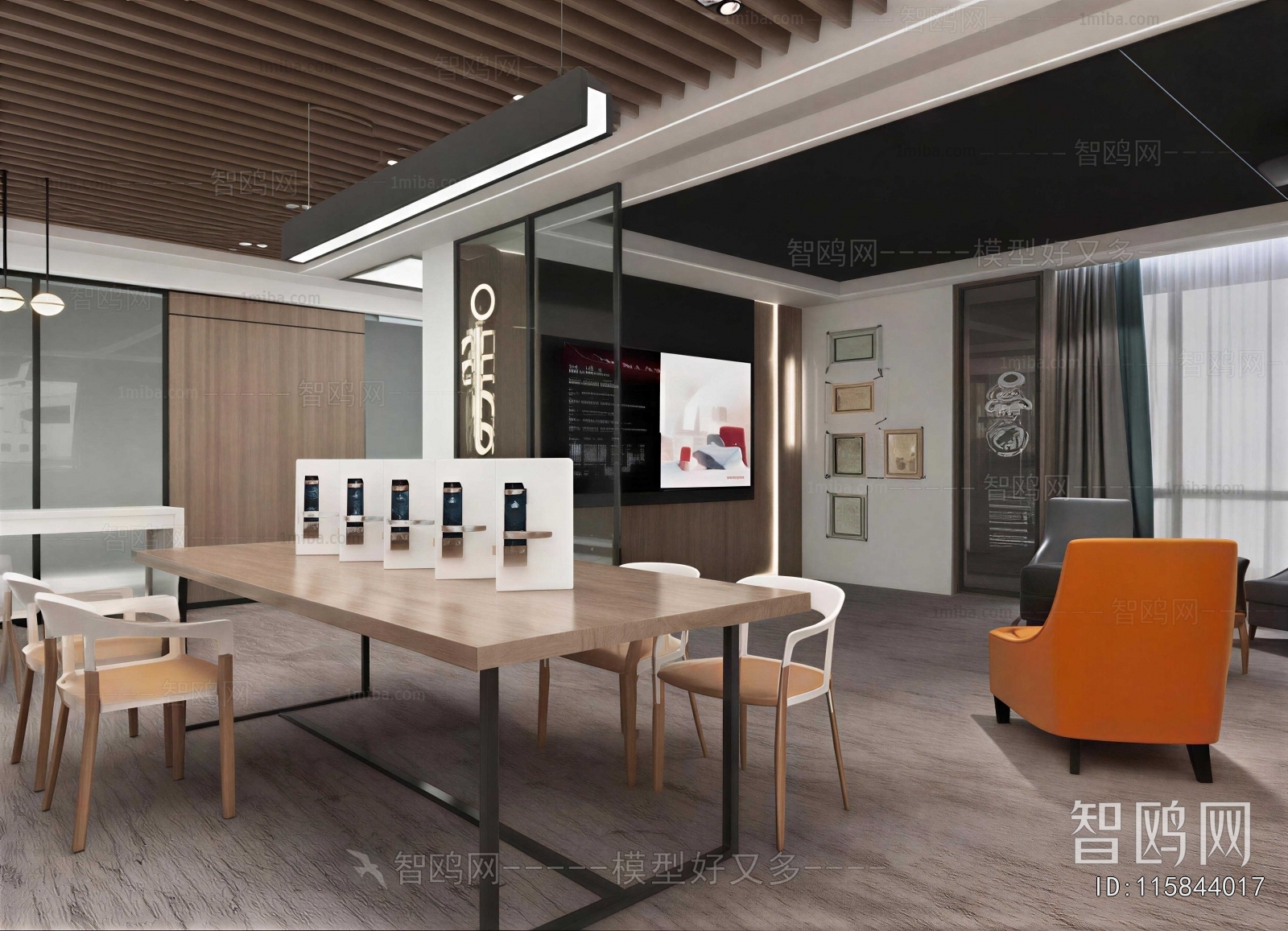 Modern Office Negotiation Area
