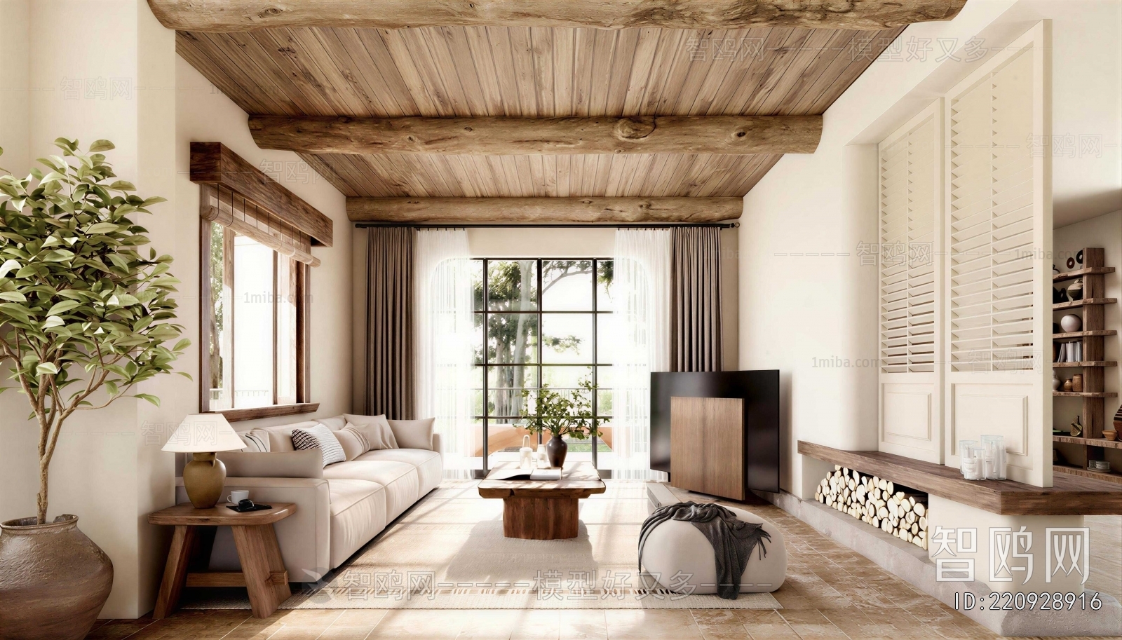 Wabi-sabi Style A Living Room