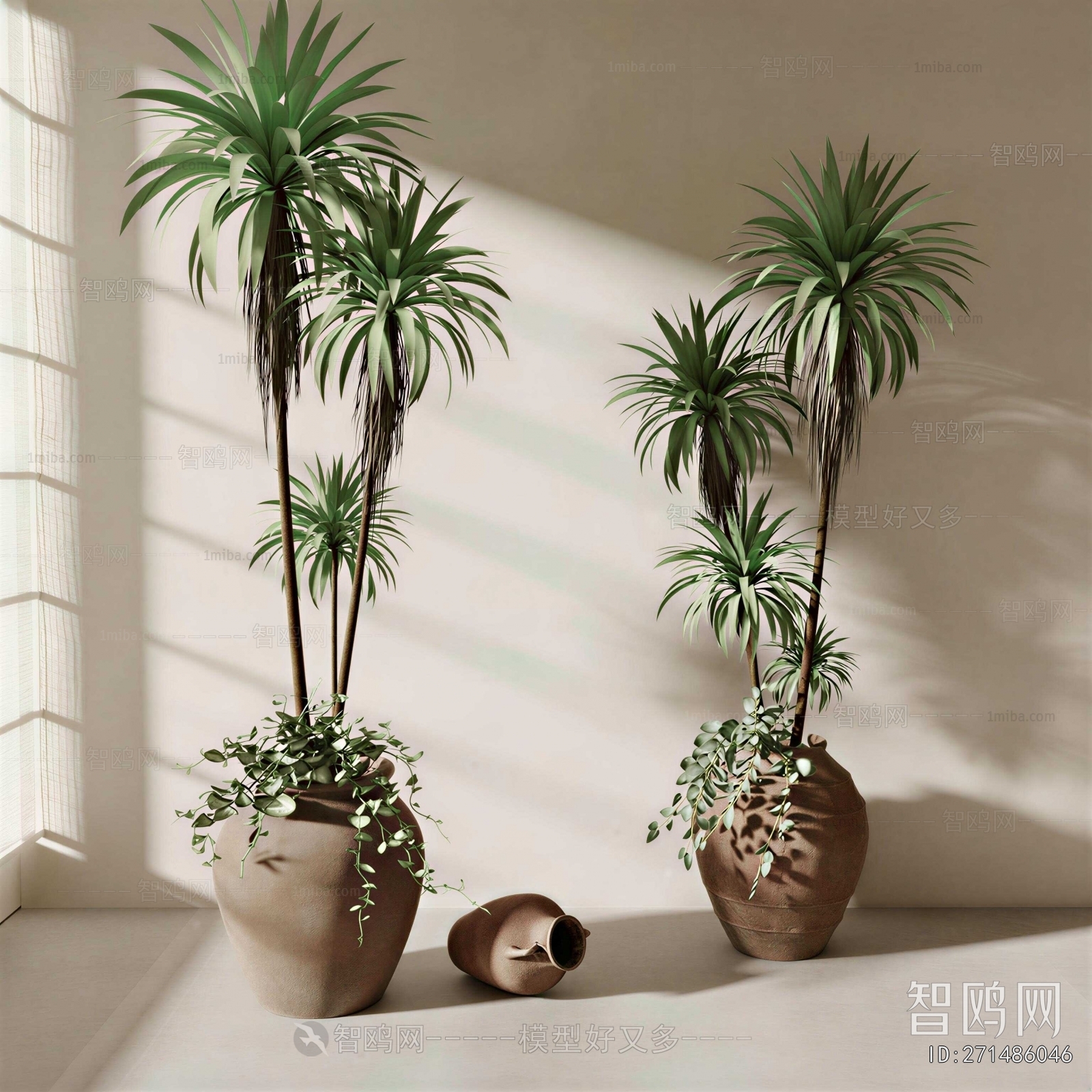 Modern Ground Green Plant Potted Plants