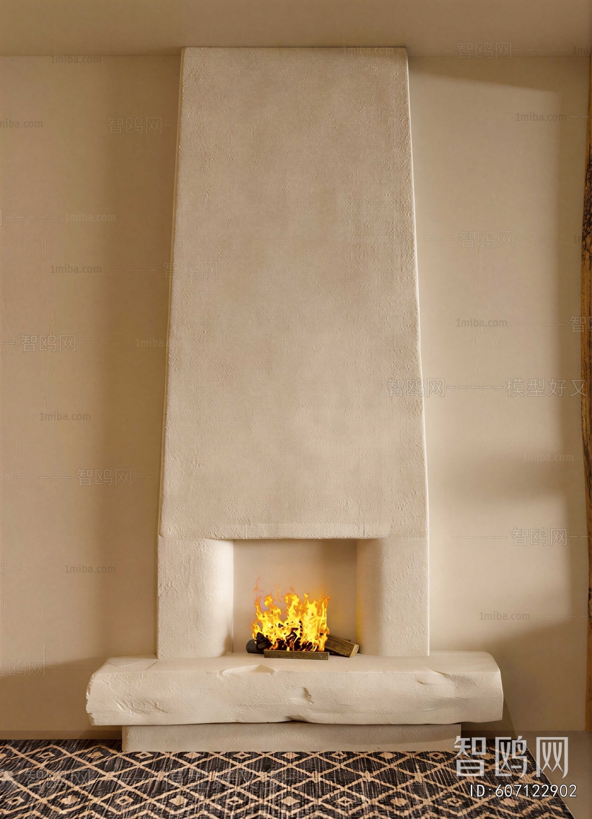 Wabi-sabi Style Fireplace