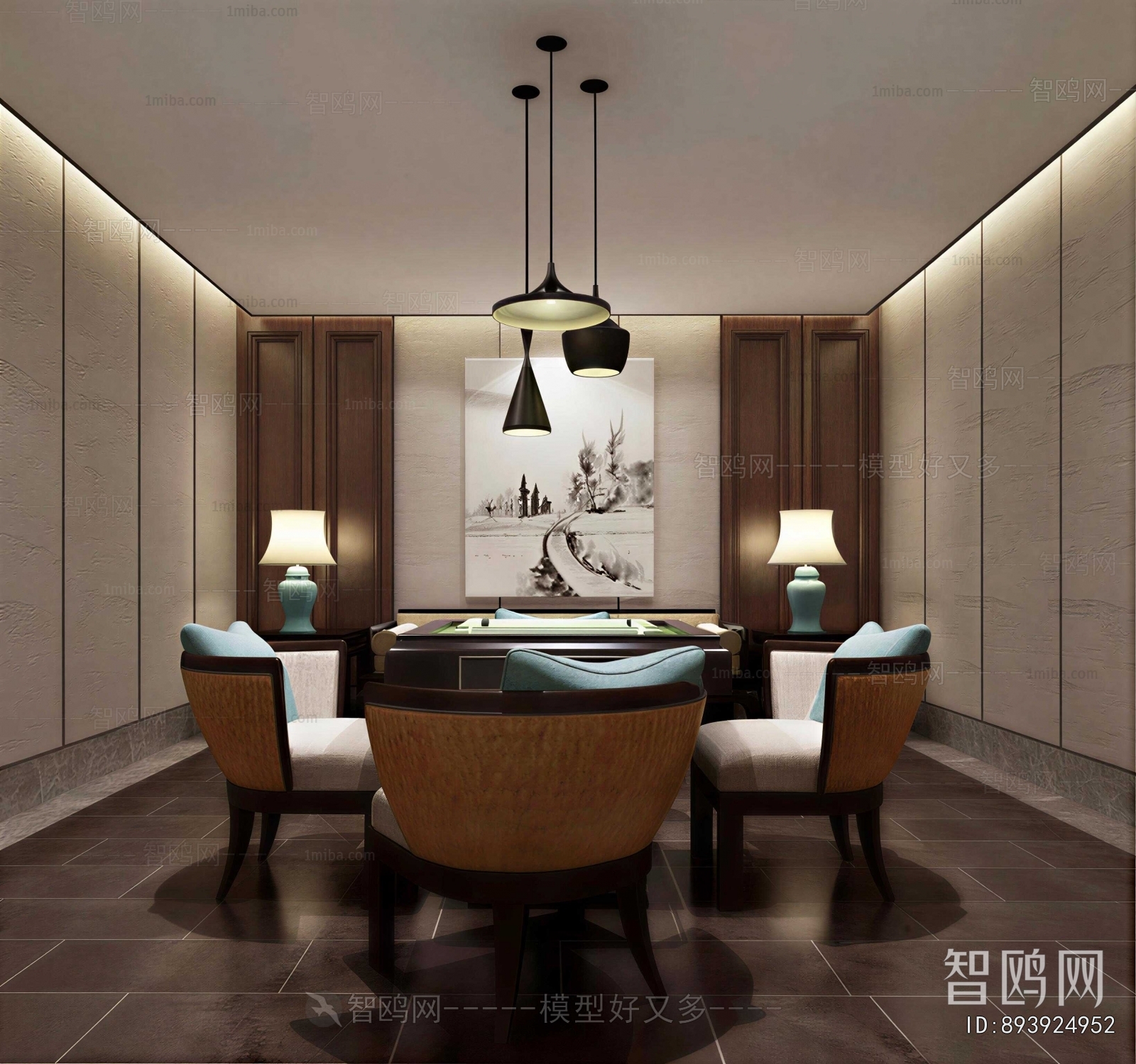 New Chinese Style Chess And Card Room