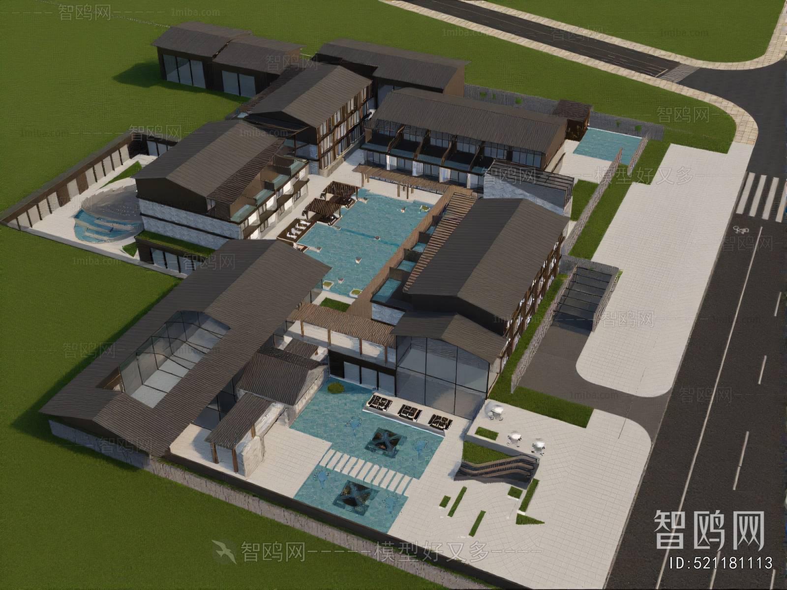 New Chinese Style Courtyard/landscape