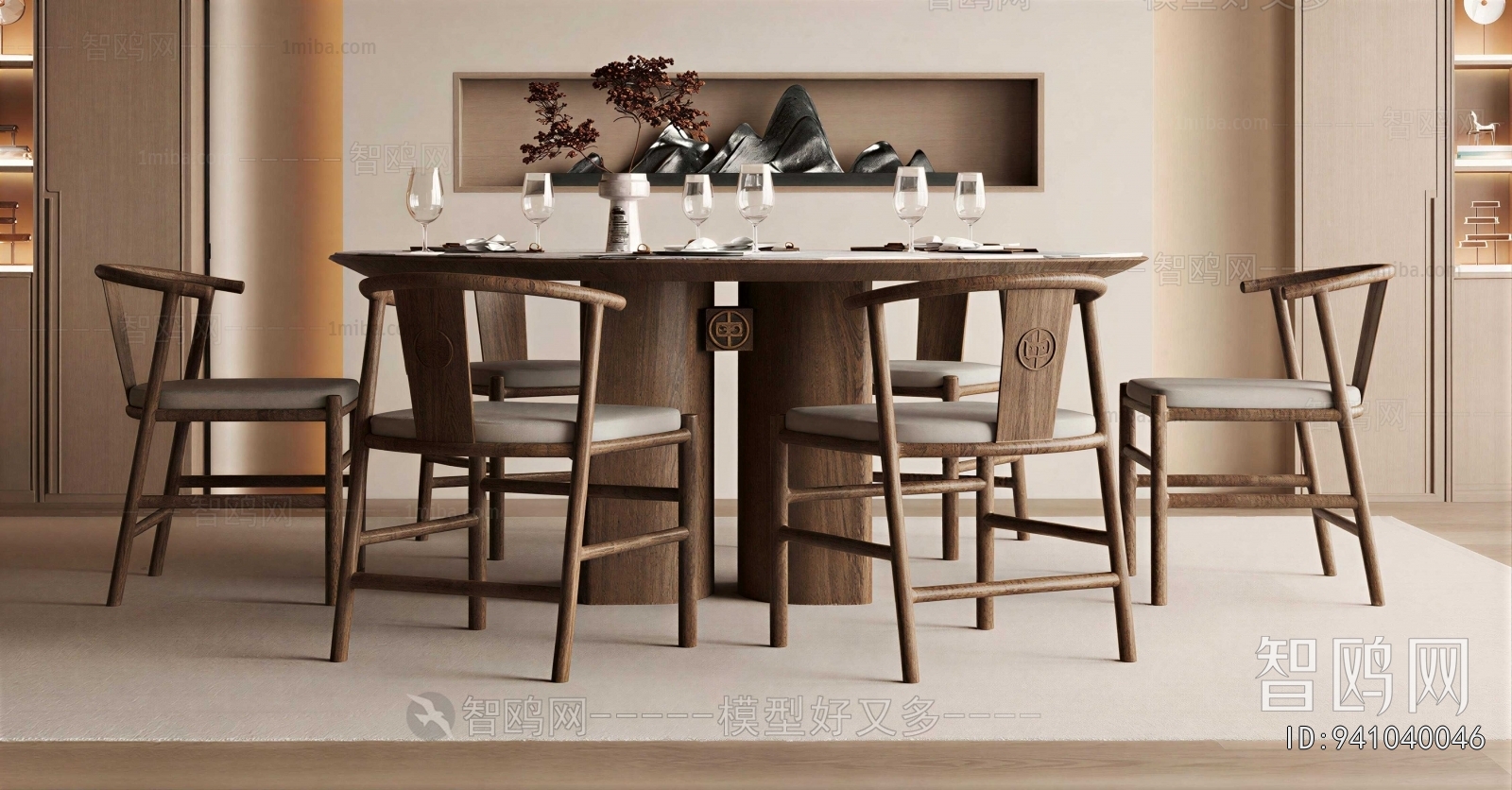 New Chinese Style Dining Table And Chairs