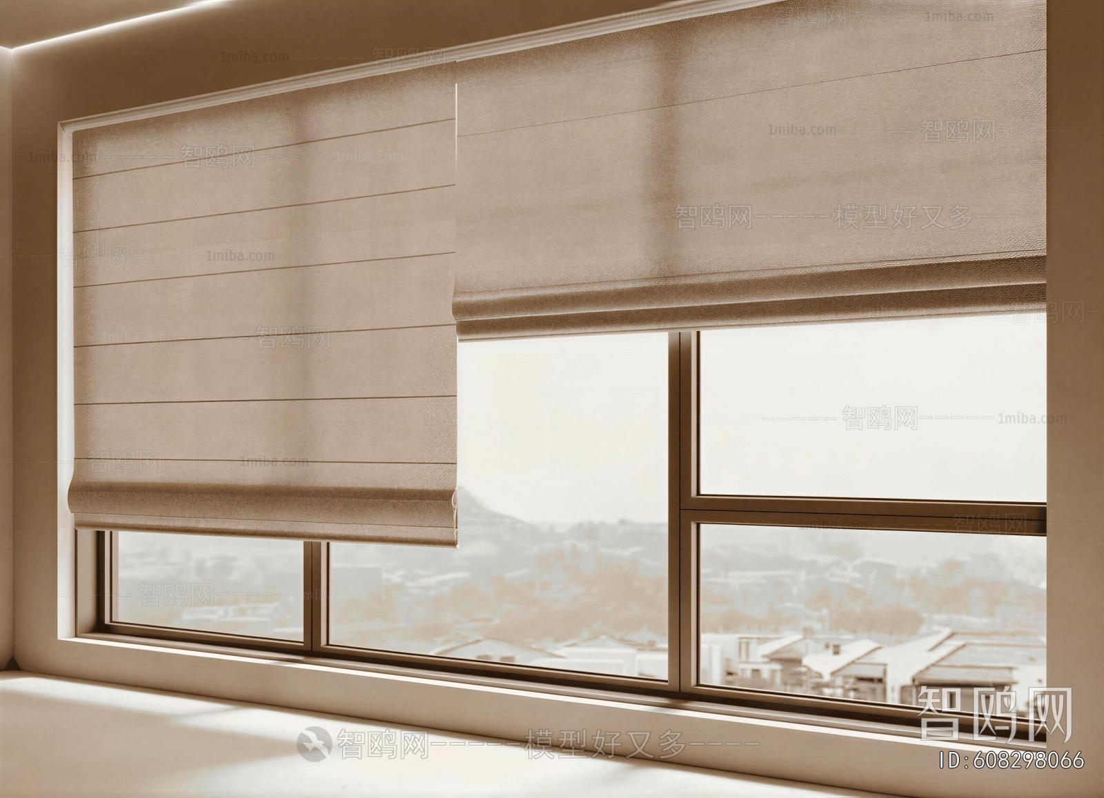New Chinese Style Roman Curtain