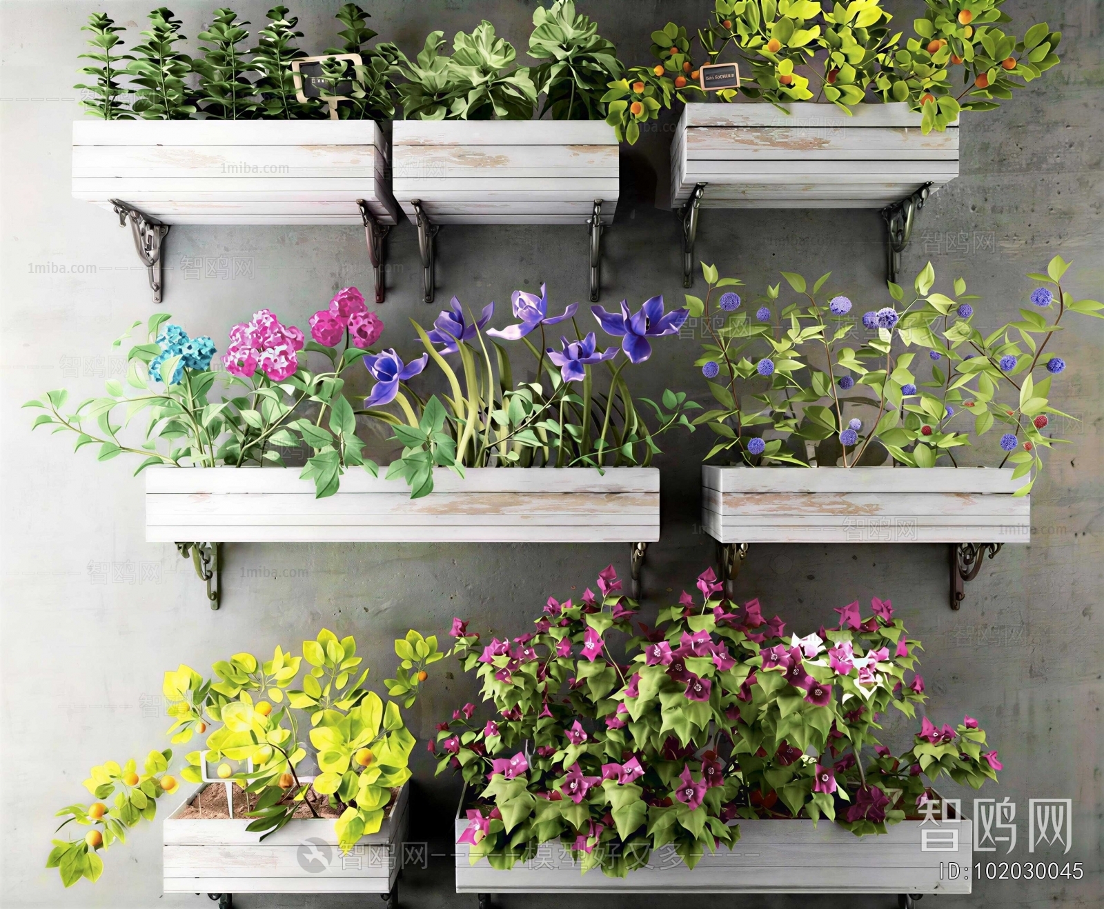 Industrial Style Flower Bed, Flower Bowl, Flower Box
