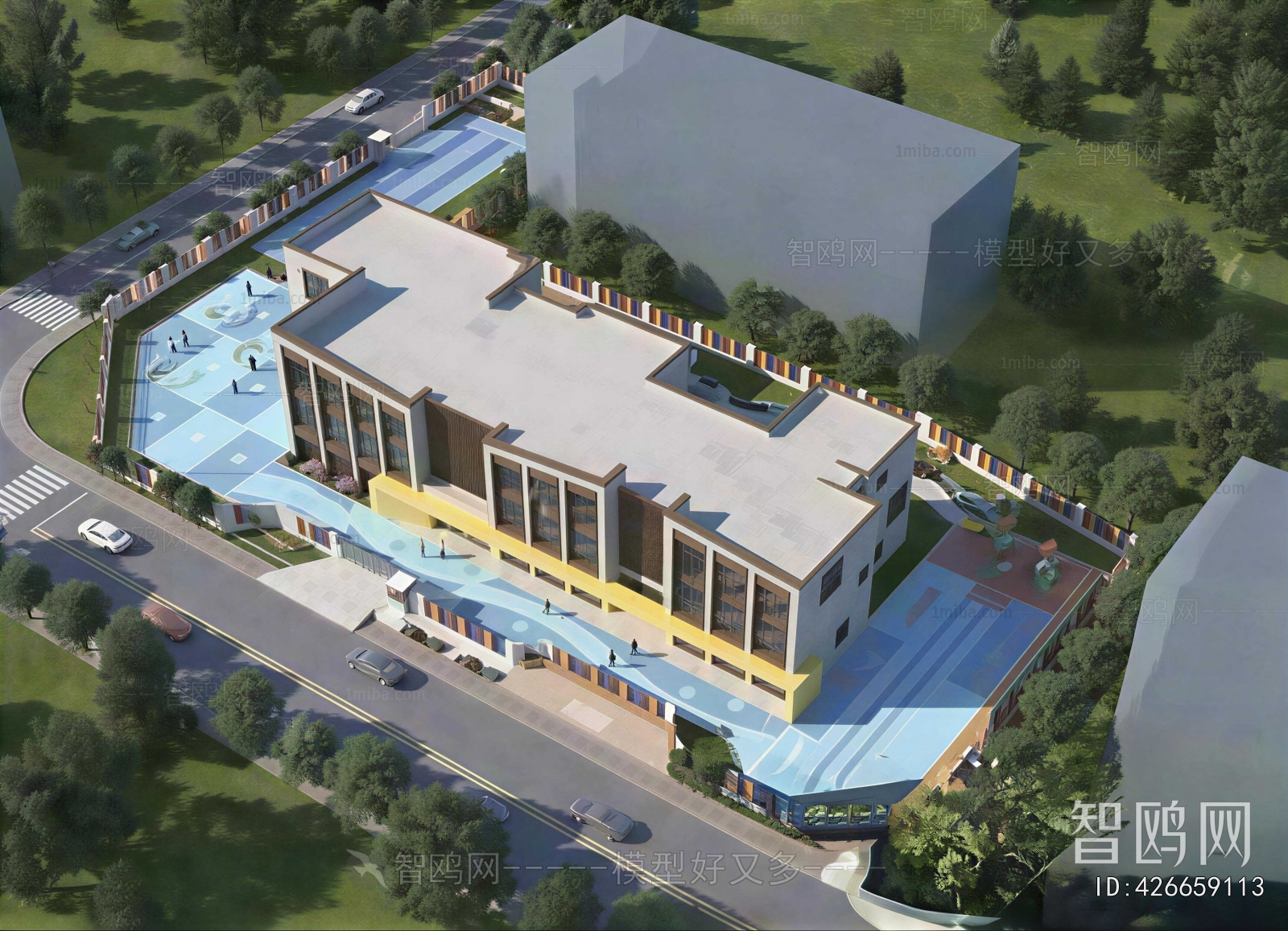 Modern Architectural Bird's-eye View Planning