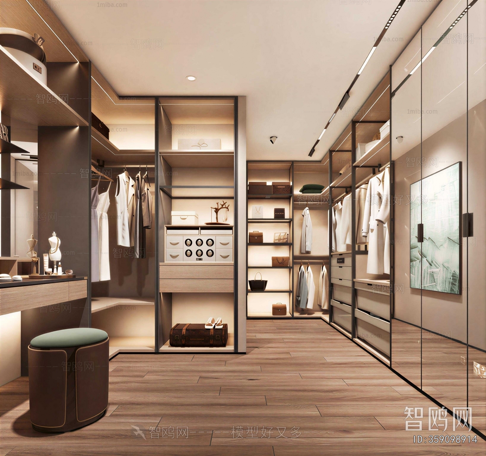 Modern Clothes Storage Area