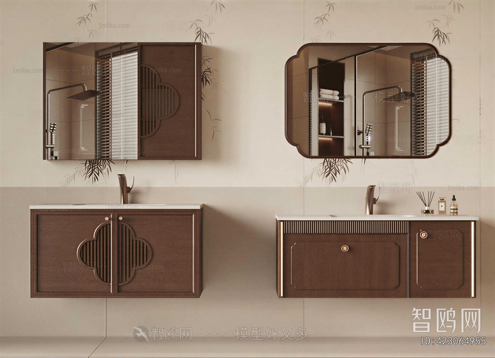 New Chinese Style Bathroom Cabinet
