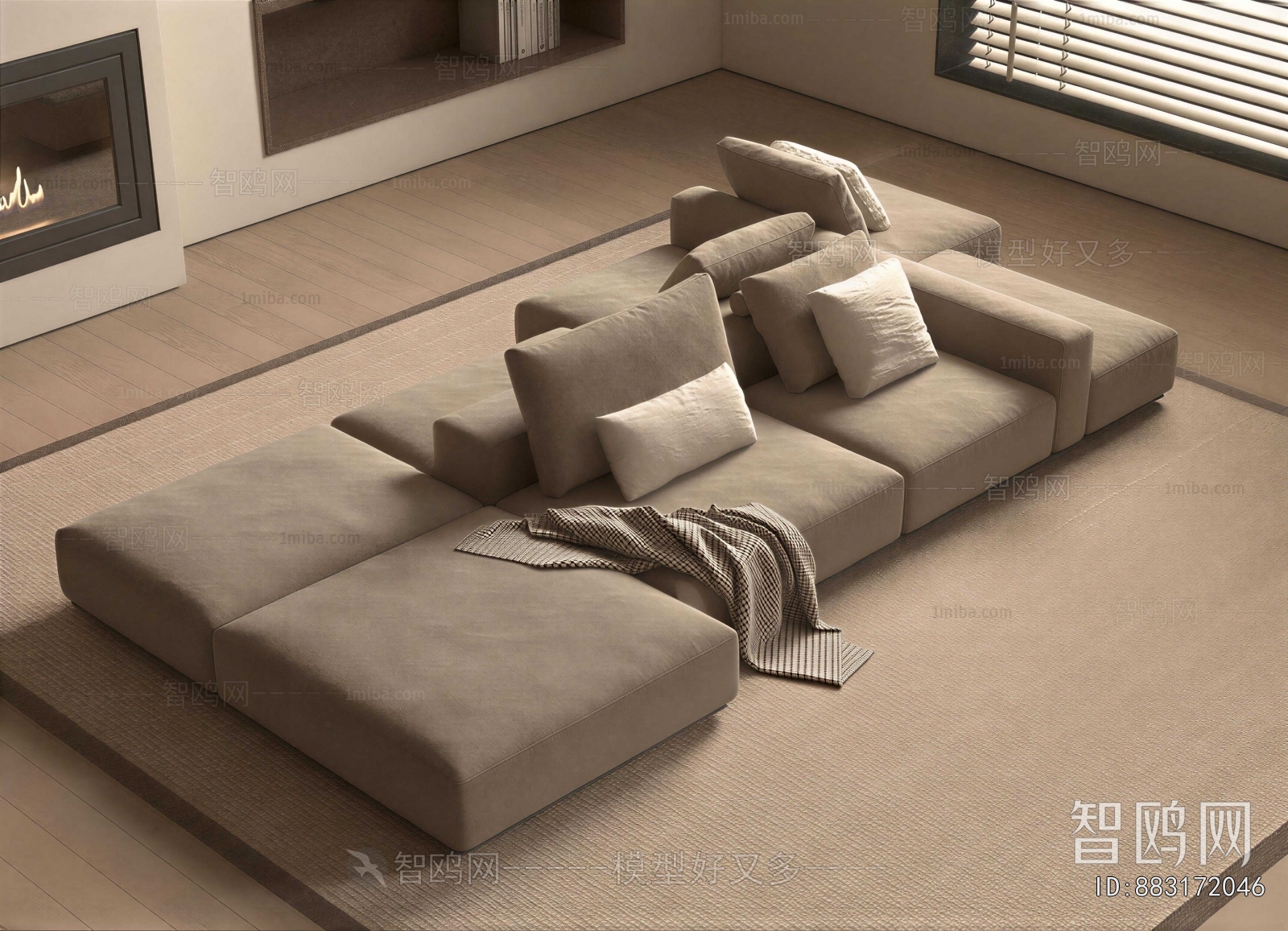 Wabi-sabi Style Multi Person Sofa