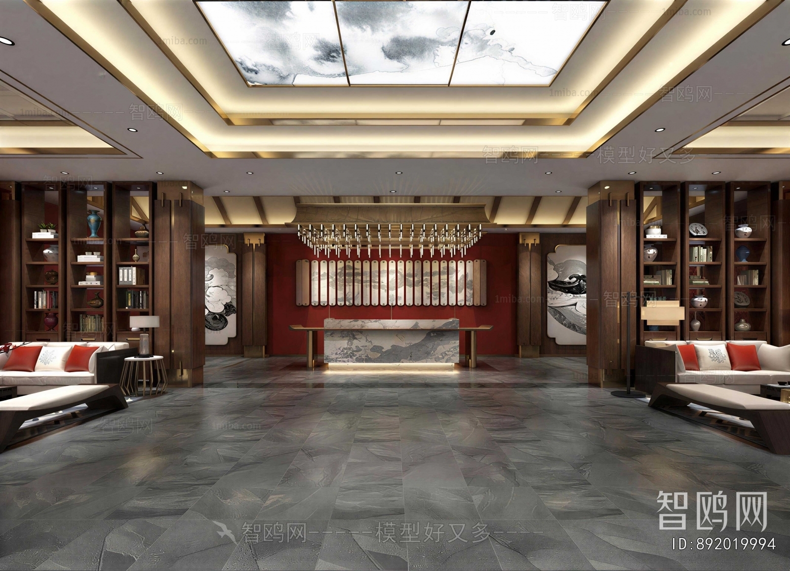New Chinese Style Lobby Hall