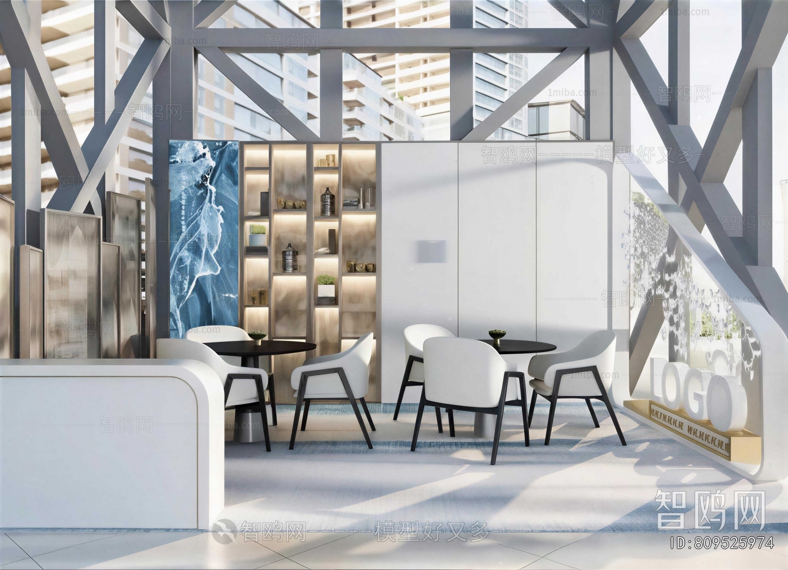 Modern Office Negotiation Area